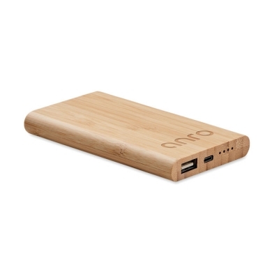 Bambusowy power bank 4000 mah