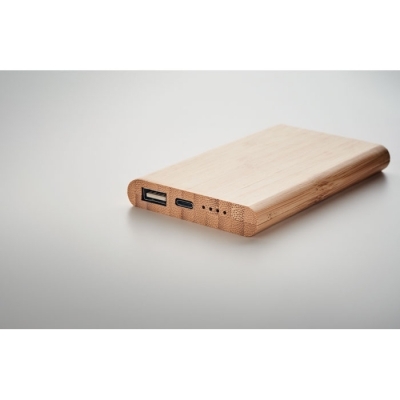 Bambusowy power bank 4000 mah