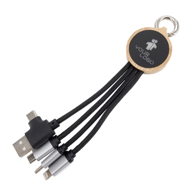Kabel 4w1 z podświetlanym logo, LH-ZMU05