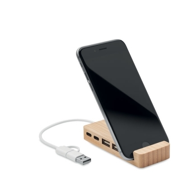 4-portowy bambusowy hub usb