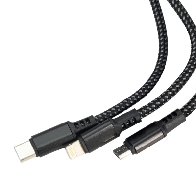 Kabel do ładowania 3w1 z podświetlanym logo Pierre Cardin