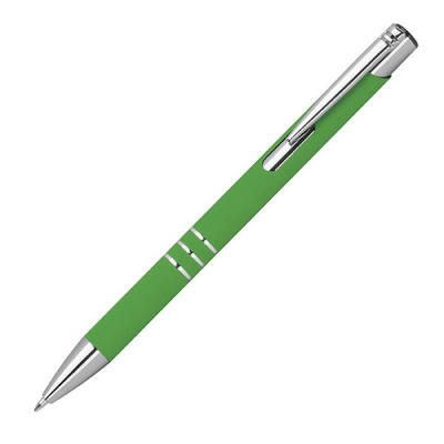 Długopis z aluminium z recyklingu półżelowy soft touch DUNMORE