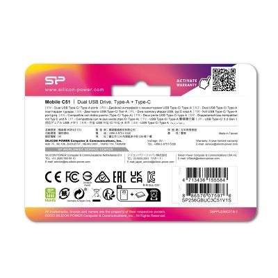 Pendrive Mobile C51, 256GB 3.2 Silicon Power