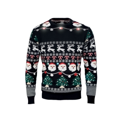 Świąteczny sweter led s/m