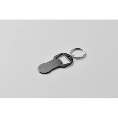 Aluminiowy brelok z otwieraczem do