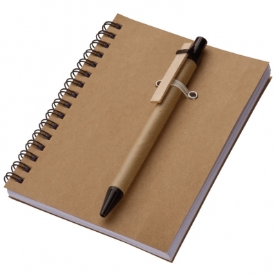 Notes A6 w linie z papieru z recyklingu z długopisem KEYSTONE