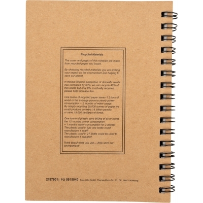 Notes A6 w linie z papieru z recyklingu z długopisem KEYSTONE