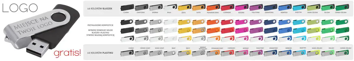 Pamięć USB już od 50 szt. grawer GRATIS!